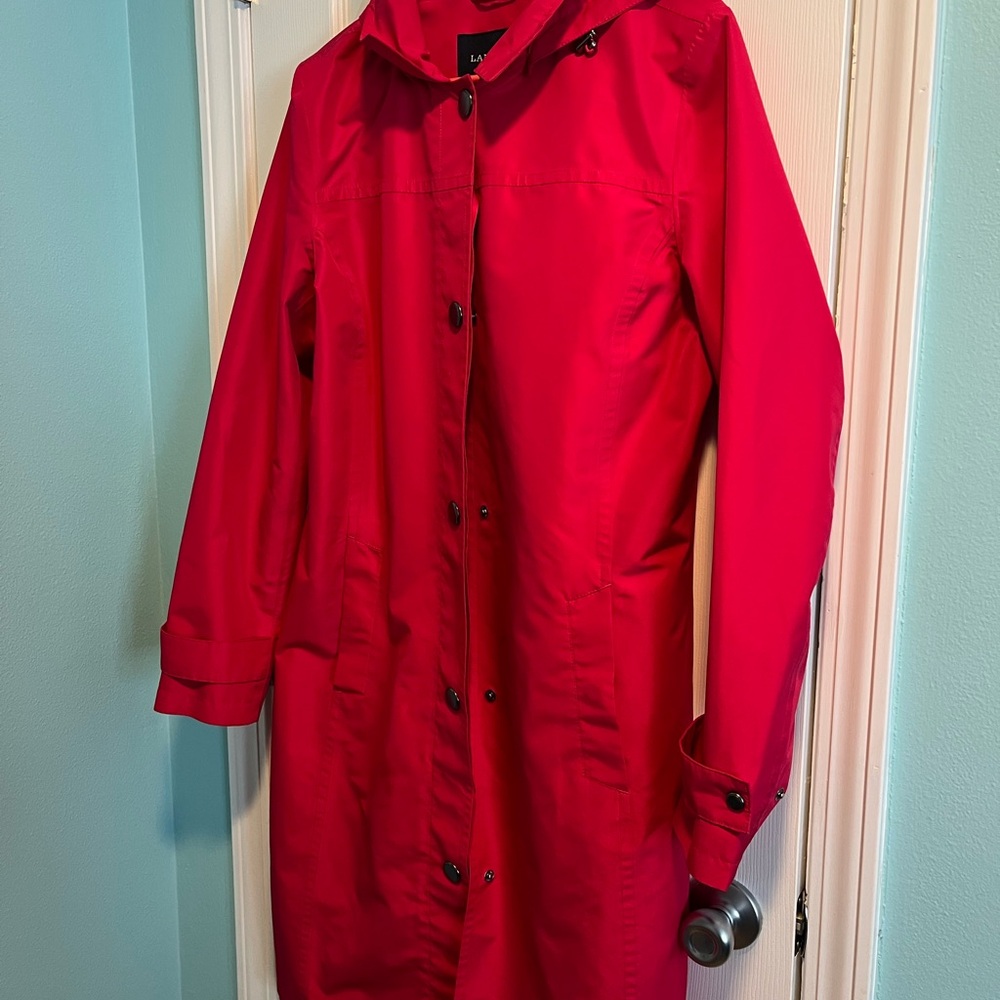 Women's pinkHooded Raincoat